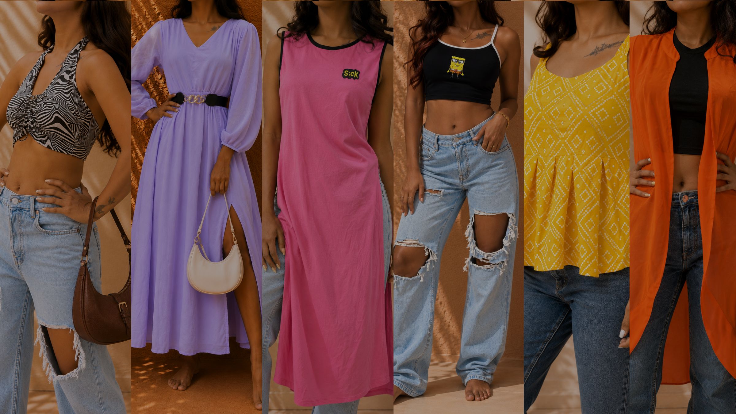 Minimalist summer collection styling